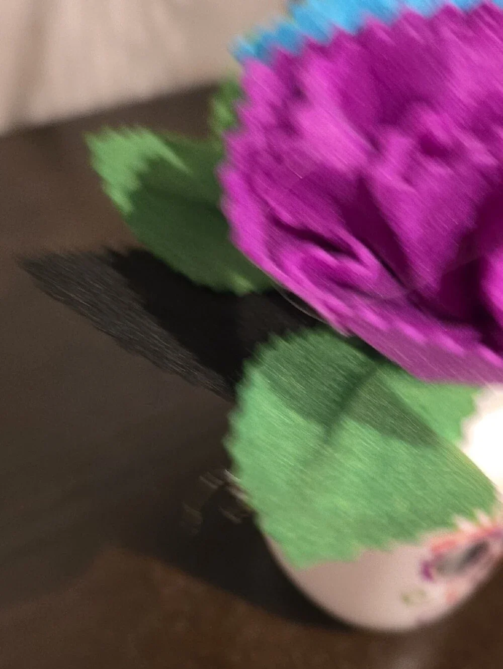 Day of the Dead Sugar Skull Mason Jar Vase with Felt Flowers